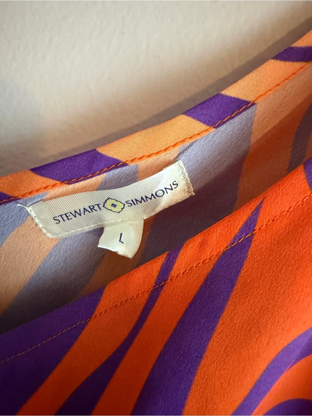 Stewart Simmons Clemson Game Day-Button Up Tie Front Cami-NWT-Size L - Picture 2 of 6